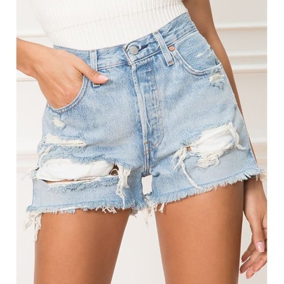 Levi's Pants - Levi's 501 High-Waisted Denim Short